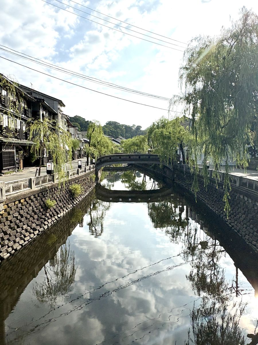 城崎温泉の大谿川と柳の街並み