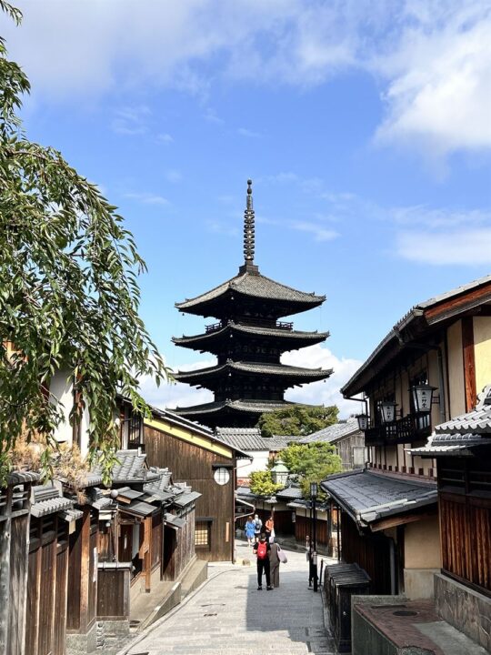 京都、東山の有名な景観である八坂の塔