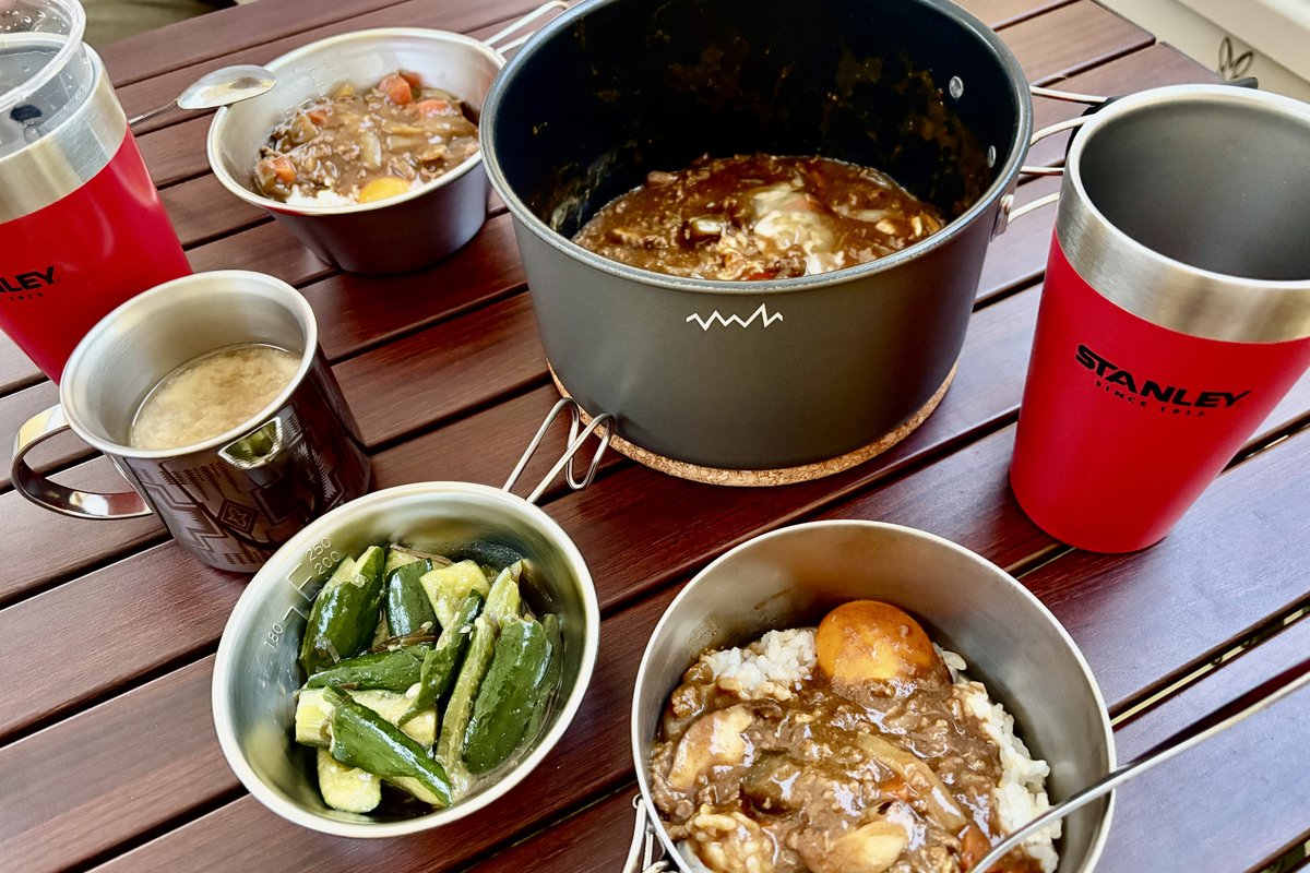 大きい鍋で作ったカレー