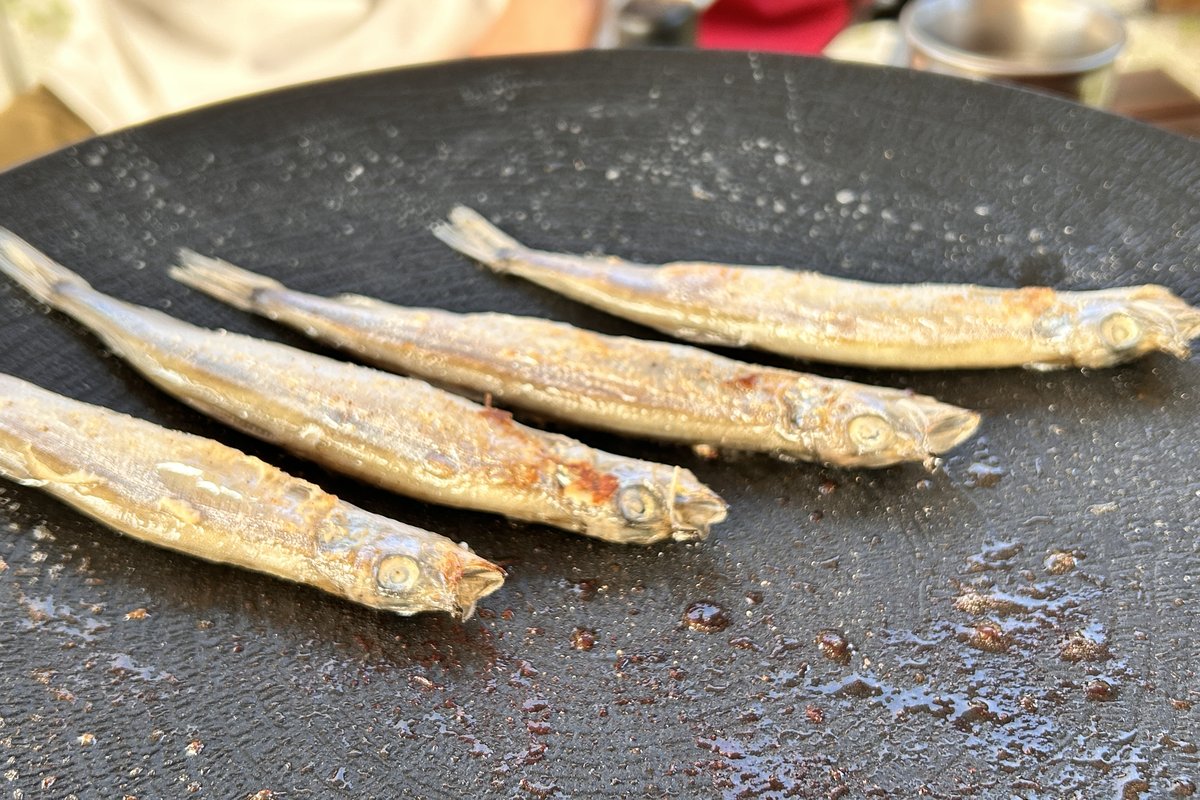 マルチグリドルで焼いたししゃも